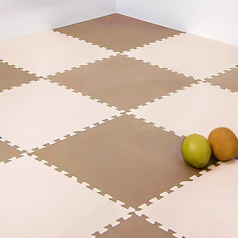 Tatami Tatami Goma Eva Caramelo y Beige | 30x30cm | 10mm | Paquete 9 unidades